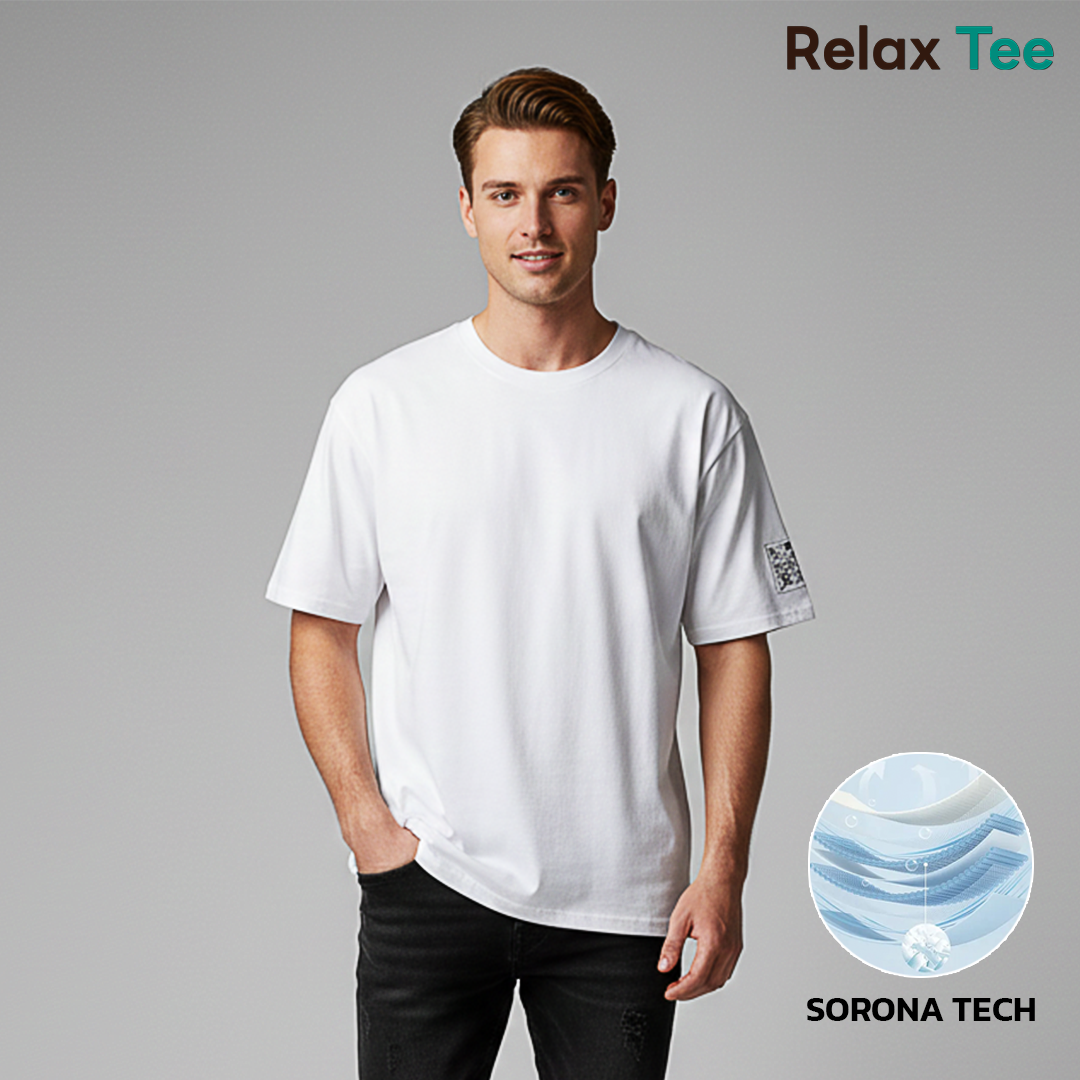 RelaxTee เสื้อยืดแฟชั่นสตรีทแวร์ โอเวอร์ไซส์ ใส่สบาย ลำลอง ระบายอากาศได้ดี แขนสั้น