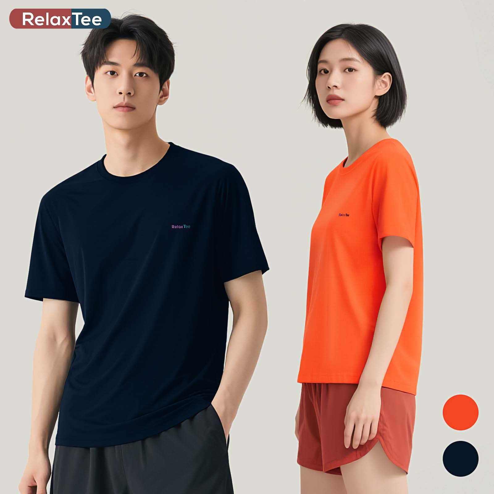 เสื้อยืด RelaxTee เทคโนโลยีพิเศษ  แห้งเร็วทันใจ ระบายอากาศดี  ช่วยบล็อกแสงแดด สำหรับออกกำลังกายกลางแจ้ง